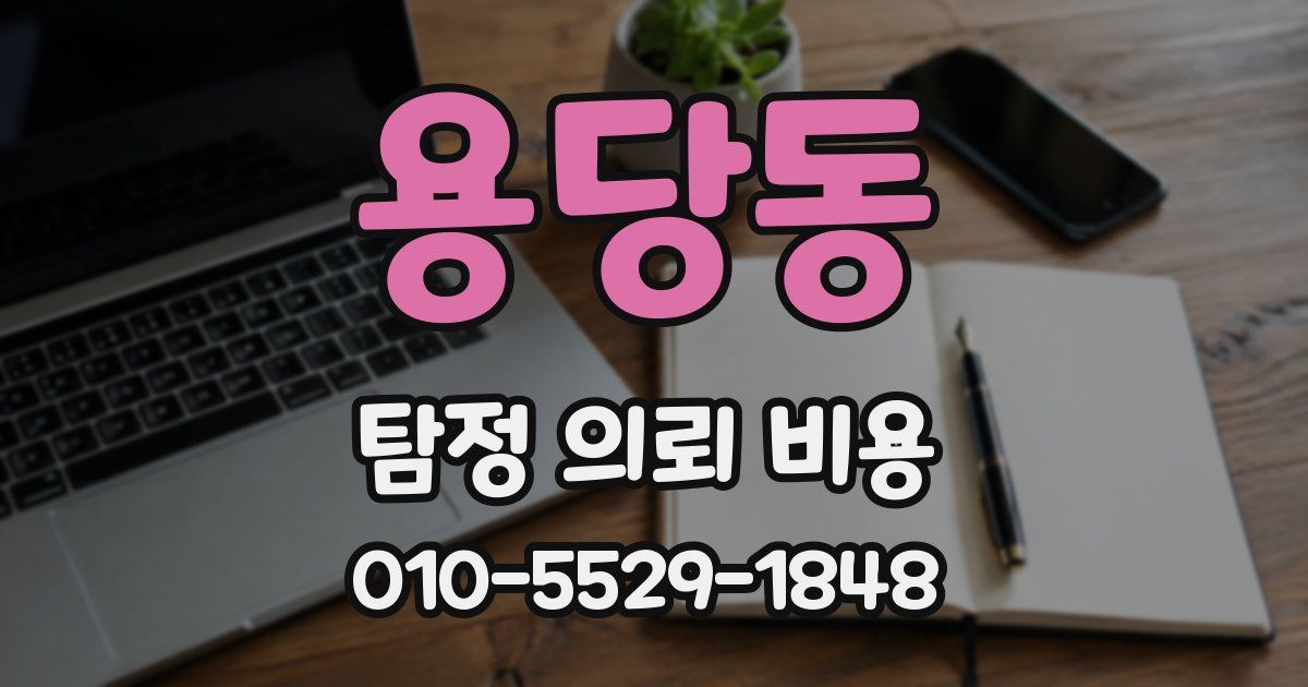 용당동 탐정 의뢰 비용