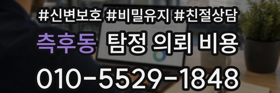 측후동 탐정 의뢰 비용