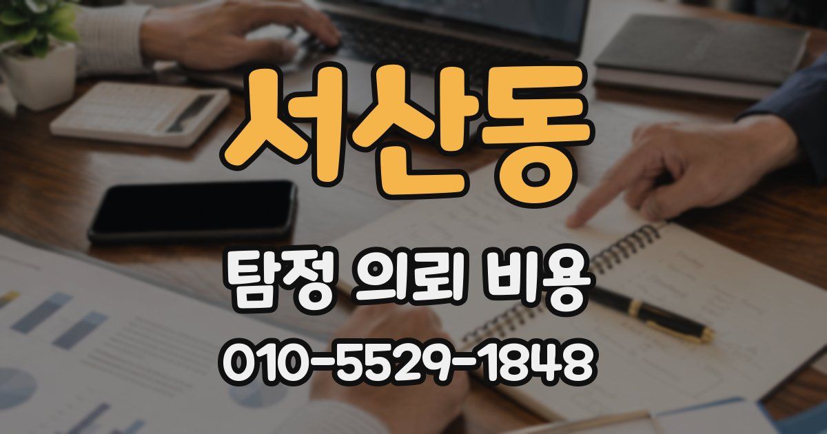 서산동 탐정 의뢰 비용