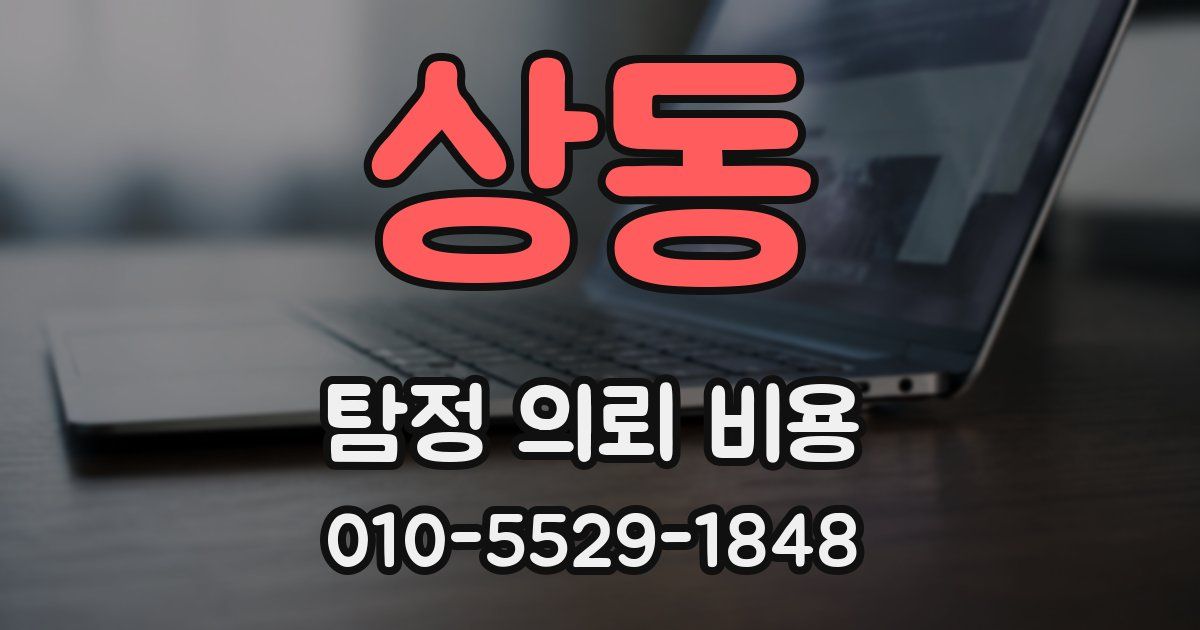 상동 탐정 의뢰 비용