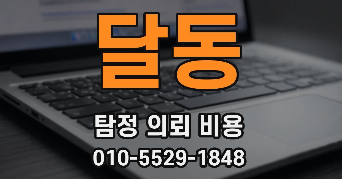 달동 탐정 의뢰 비용
