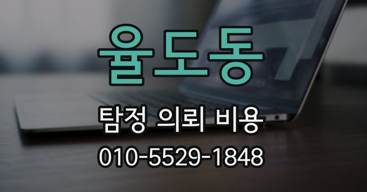 율도동 탐정 의뢰 비용