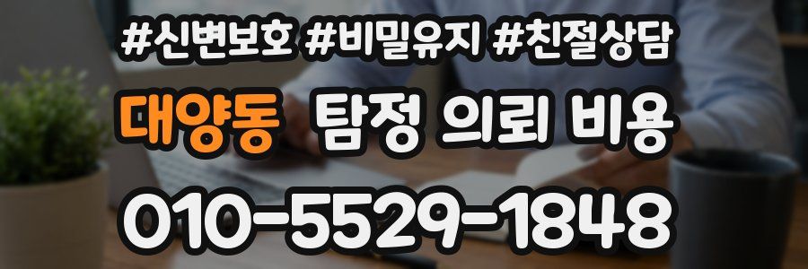 대양동 탐정 의뢰 비용