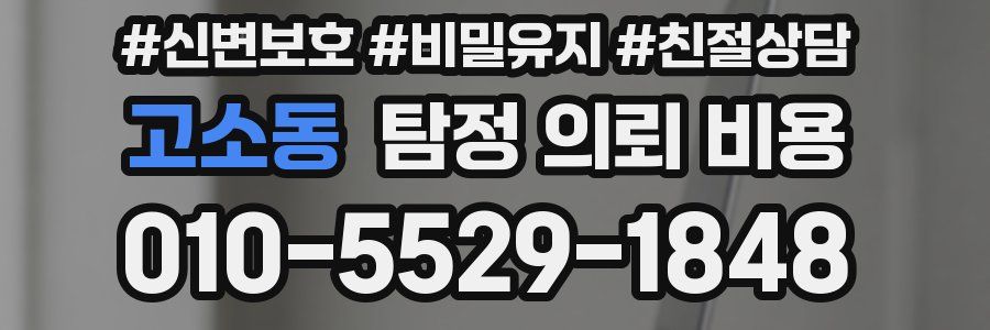고소동 탐정 의뢰 비용