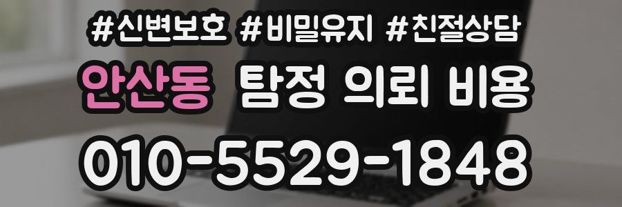 안산동 탐정 의뢰 비용