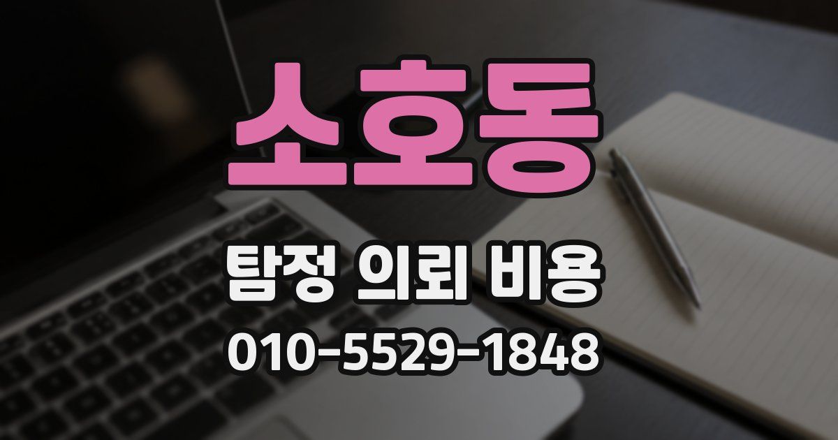 소호동 탐정 의뢰 비용