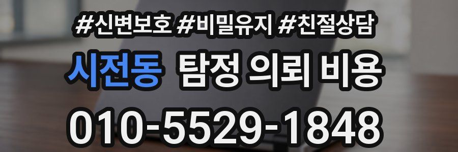 시전동 탐정 의뢰 비용