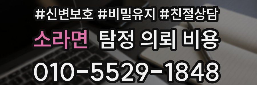 소라면 탐정 의뢰 비용