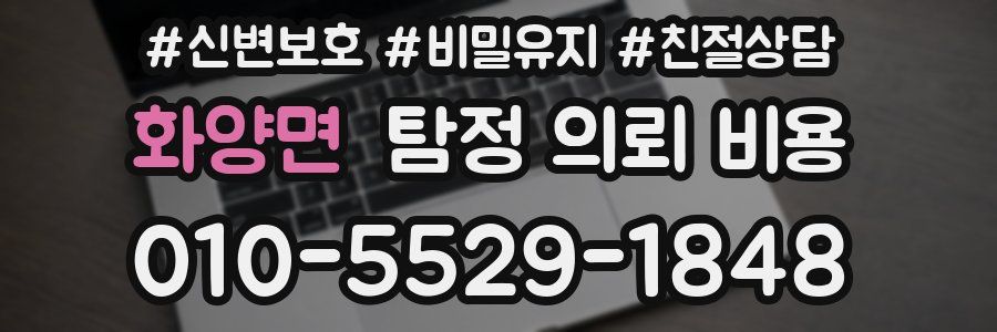 화양면 탐정 의뢰 비용