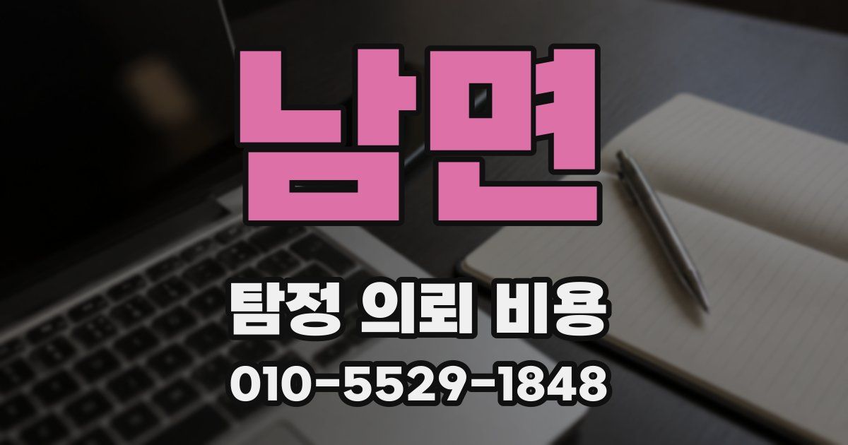 남면 탐정 의뢰 비용