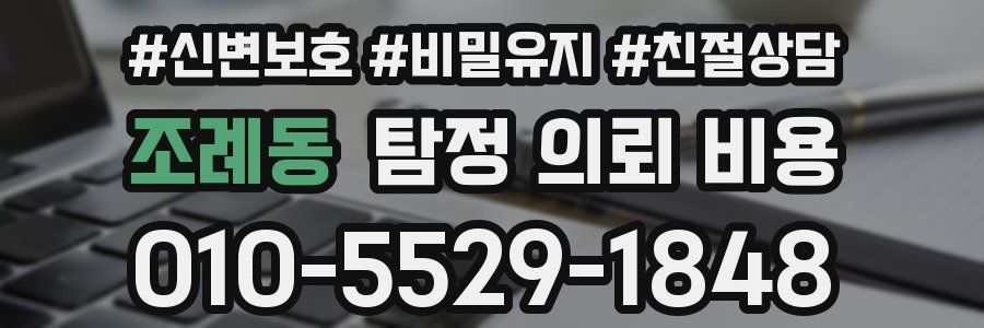 조례동 탐정 의뢰 비용