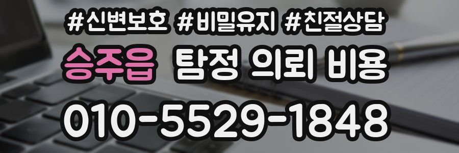 승주읍 탐정 의뢰 비용