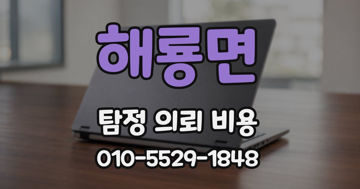 해룡면 탐정 의뢰 비용
