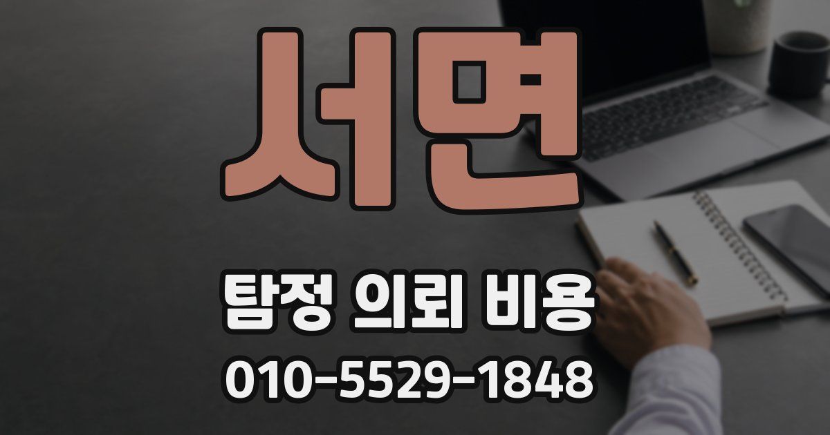 서면 탐정 의뢰 비용