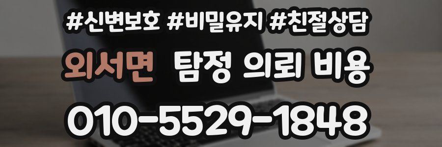 외서면 탐정 의뢰 비용