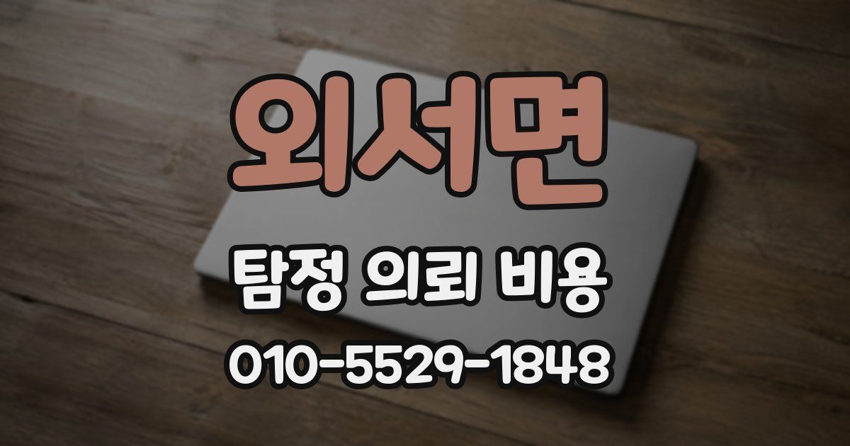 외서면 탐정 의뢰 비용