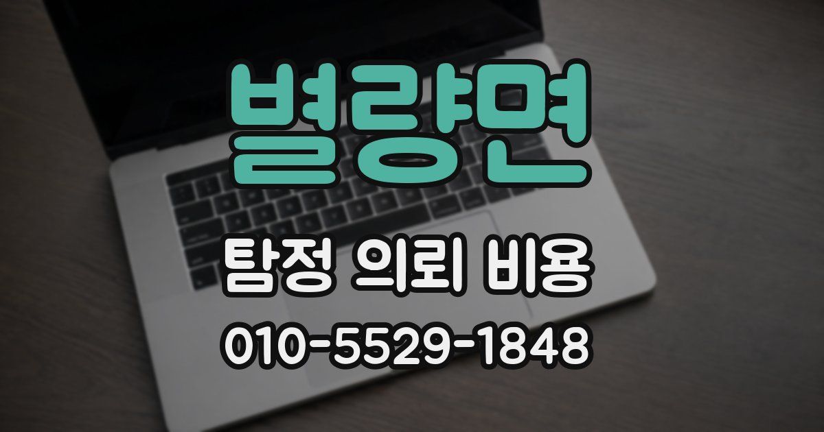 별량면 탐정 의뢰 비용