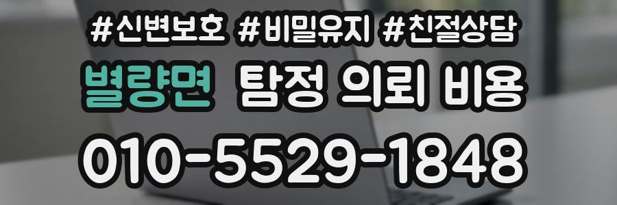 별량면 탐정 의뢰 비용