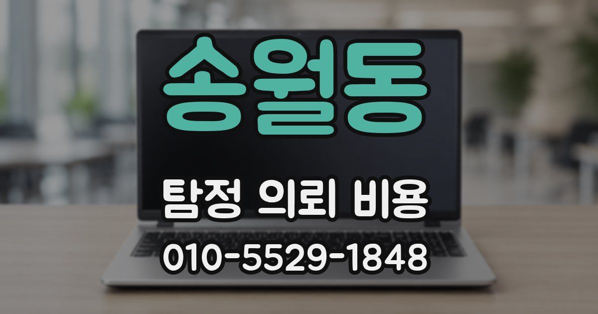 송월동 탐정 의뢰 비용