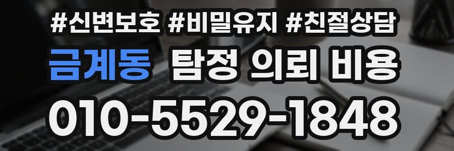 금계동 탐정 의뢰 비용