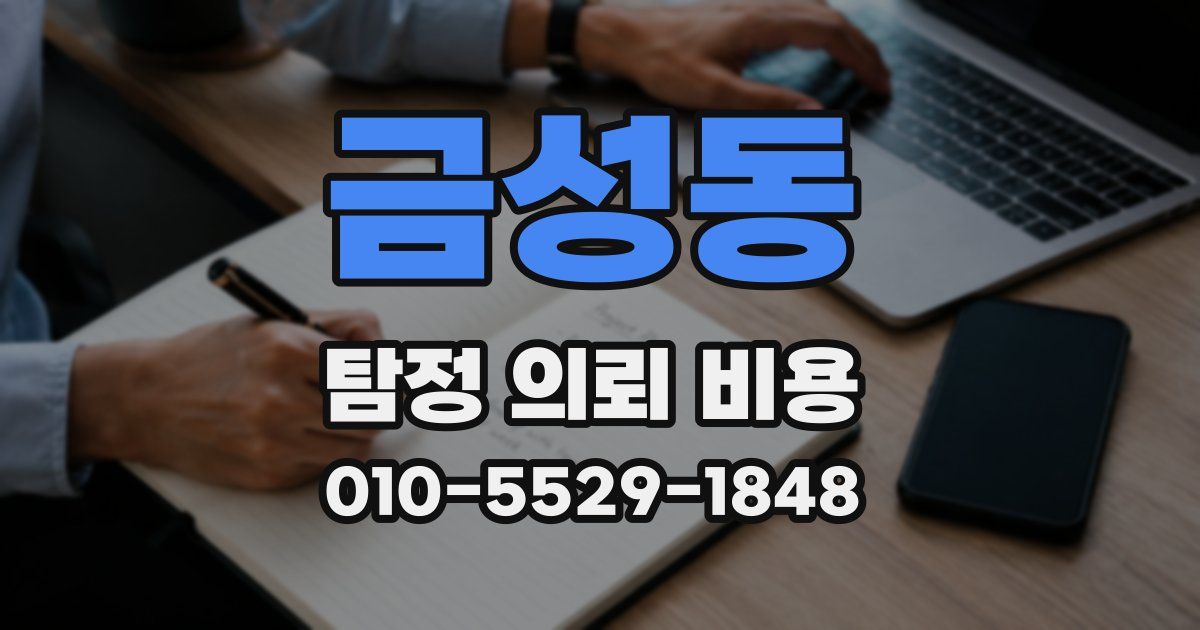 금성동 탐정 의뢰 비용