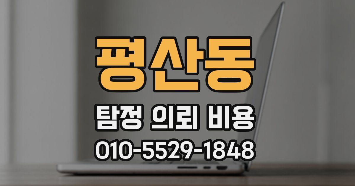 평산동 탐정 의뢰 비용