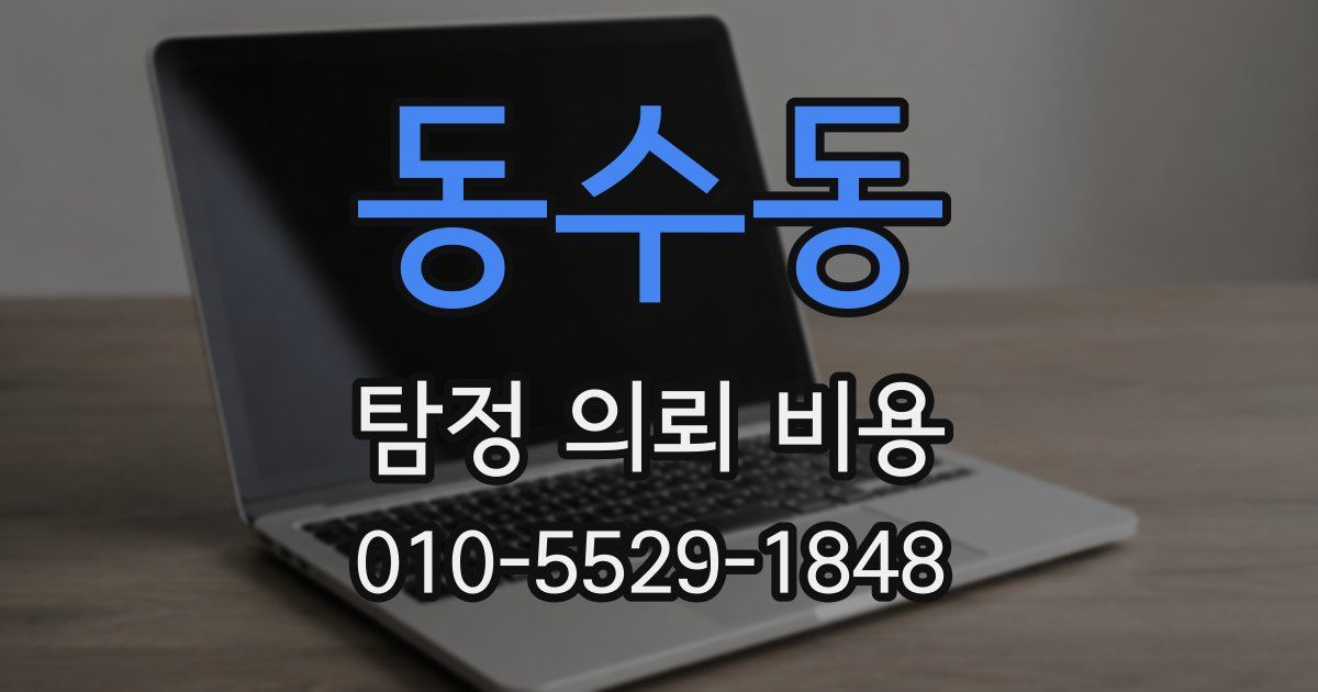 동수동 탐정 의뢰 비용