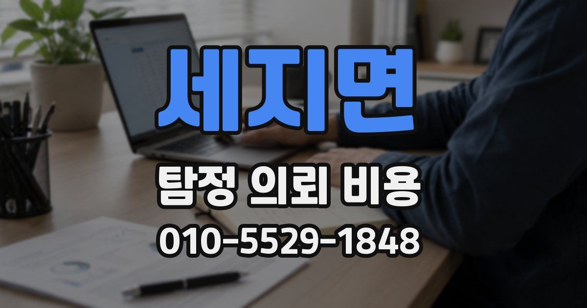 세지면 탐정 의뢰 비용