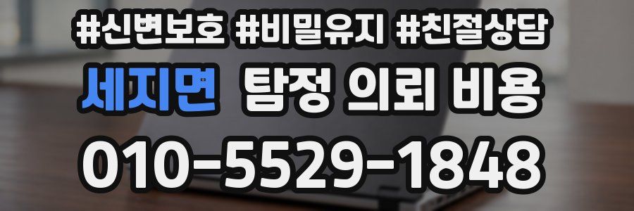 세지면 탐정 의뢰 비용