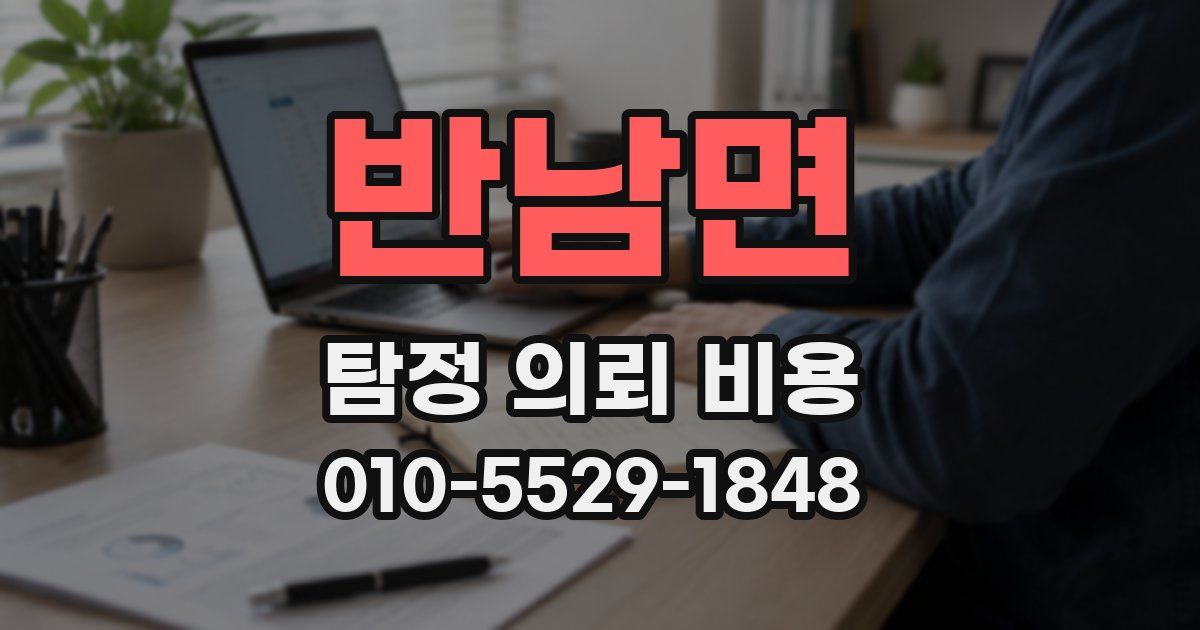 반남면 탐정 의뢰 비용