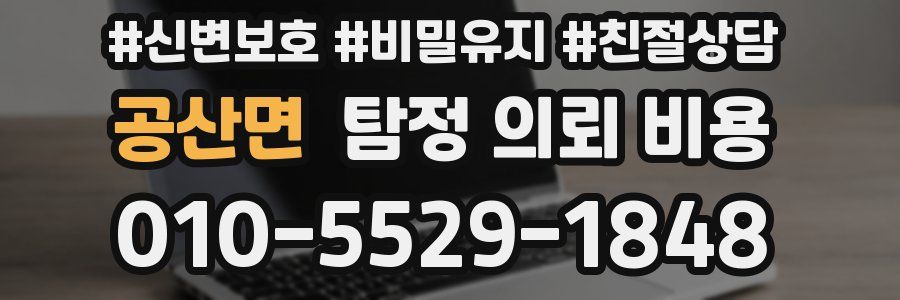 공산면 탐정 의뢰 비용