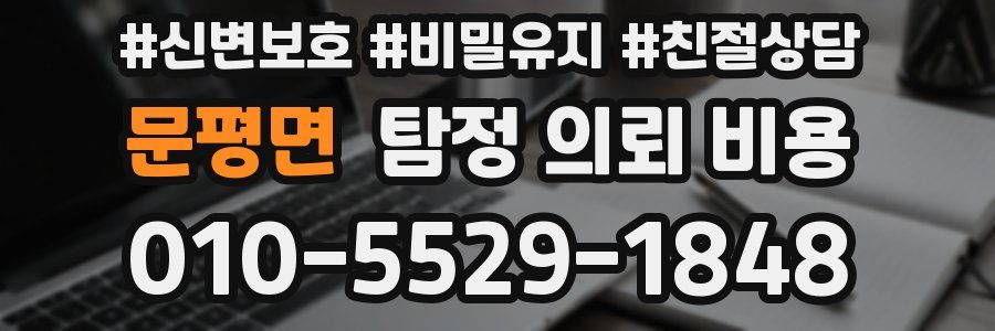 문평면 탐정 의뢰 비용