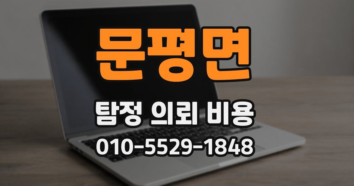 문평면 탐정 의뢰 비용