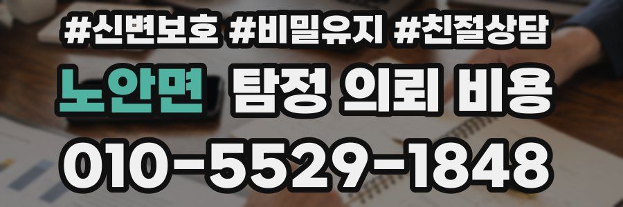 노안면 탐정 의뢰 비용