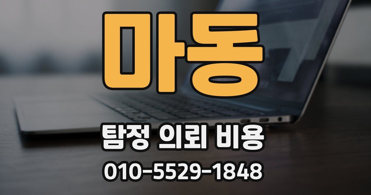 마동 탐정 의뢰 비용