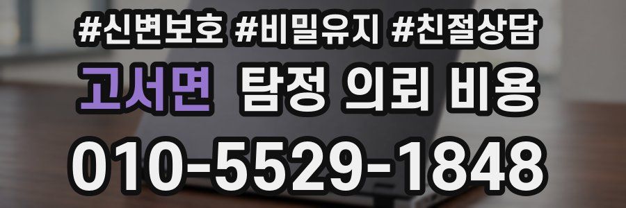 고서면 탐정 의뢰 비용