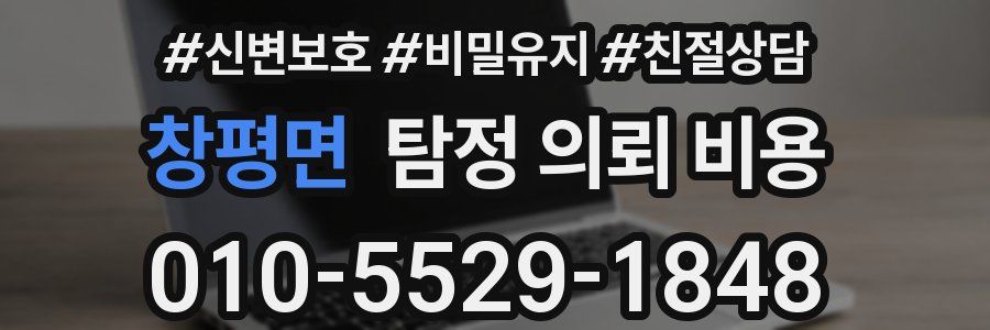 창평면 탐정 의뢰 비용