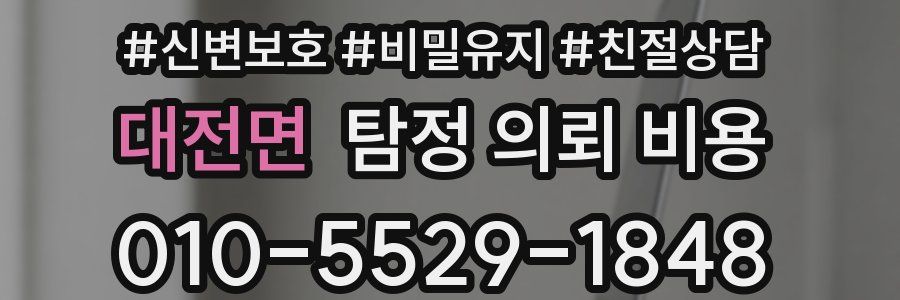 대전면 탐정 의뢰 비용