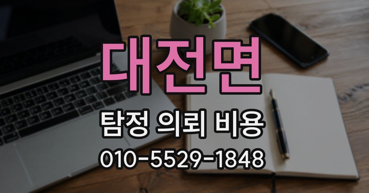 대전면 탐정 의뢰 비용