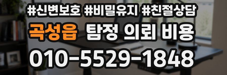곡성읍 탐정 의뢰 비용