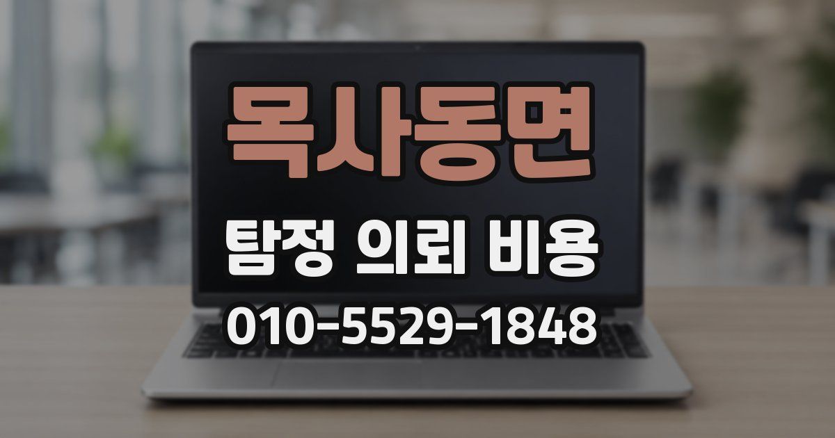 목사동면 탐정 의뢰 비용