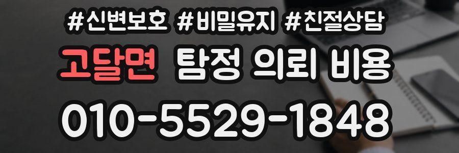 고달면 탐정 의뢰 비용