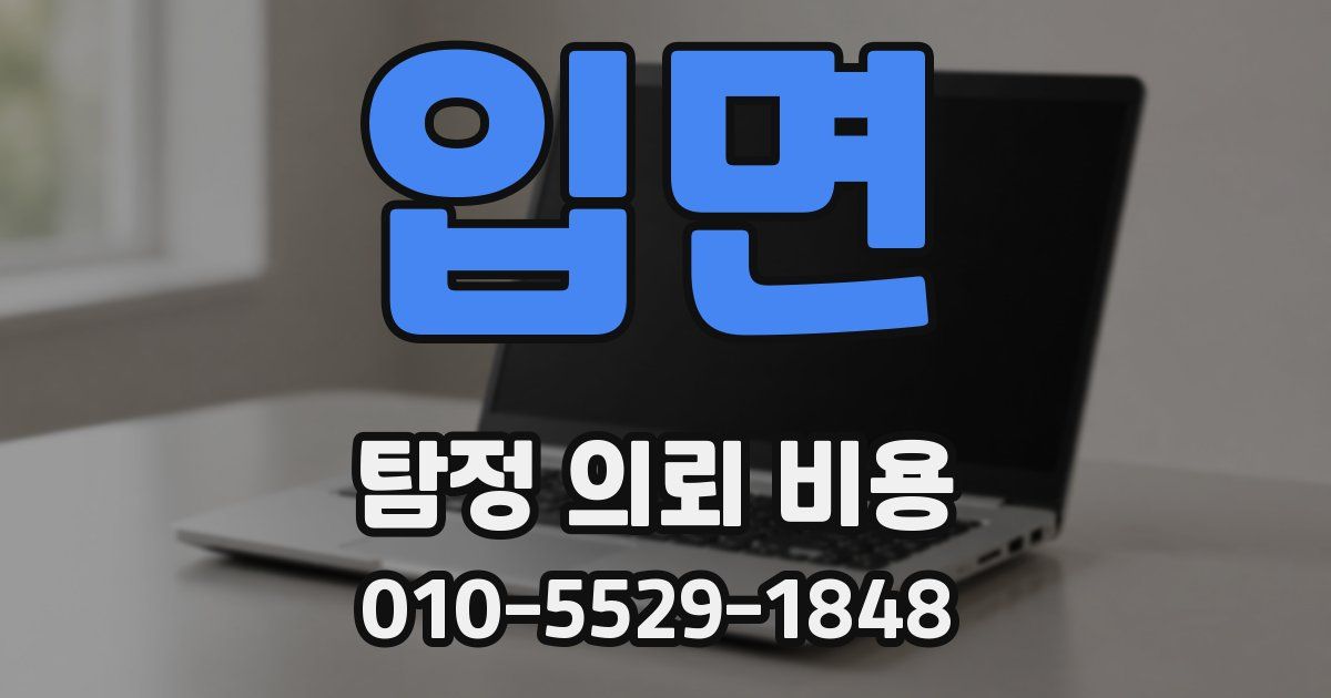 입면 탐정 의뢰 비용