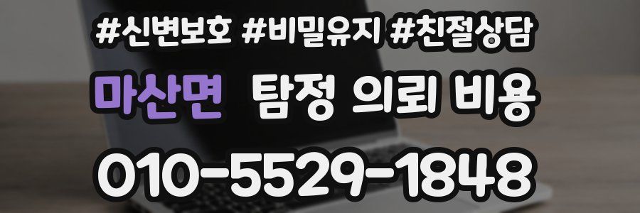 마산면 탐정 의뢰 비용