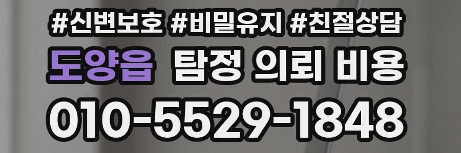 도양읍 탐정 의뢰 비용
