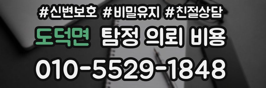 도덕면 탐정 의뢰 비용