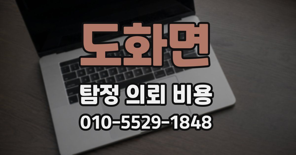 도화면 탐정 의뢰 비용