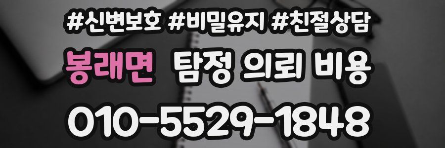봉래면 탐정 의뢰 비용