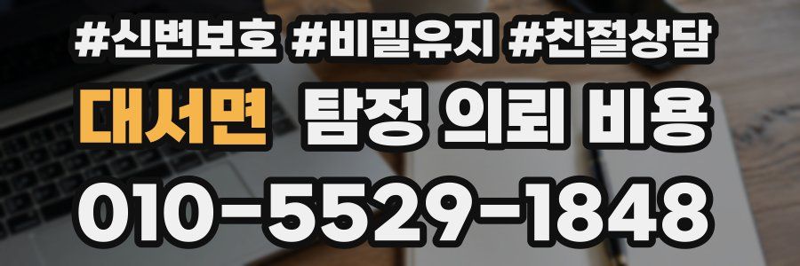 대서면 탐정 의뢰 비용