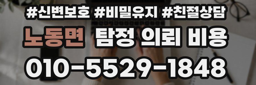 노동면 탐정 의뢰 비용